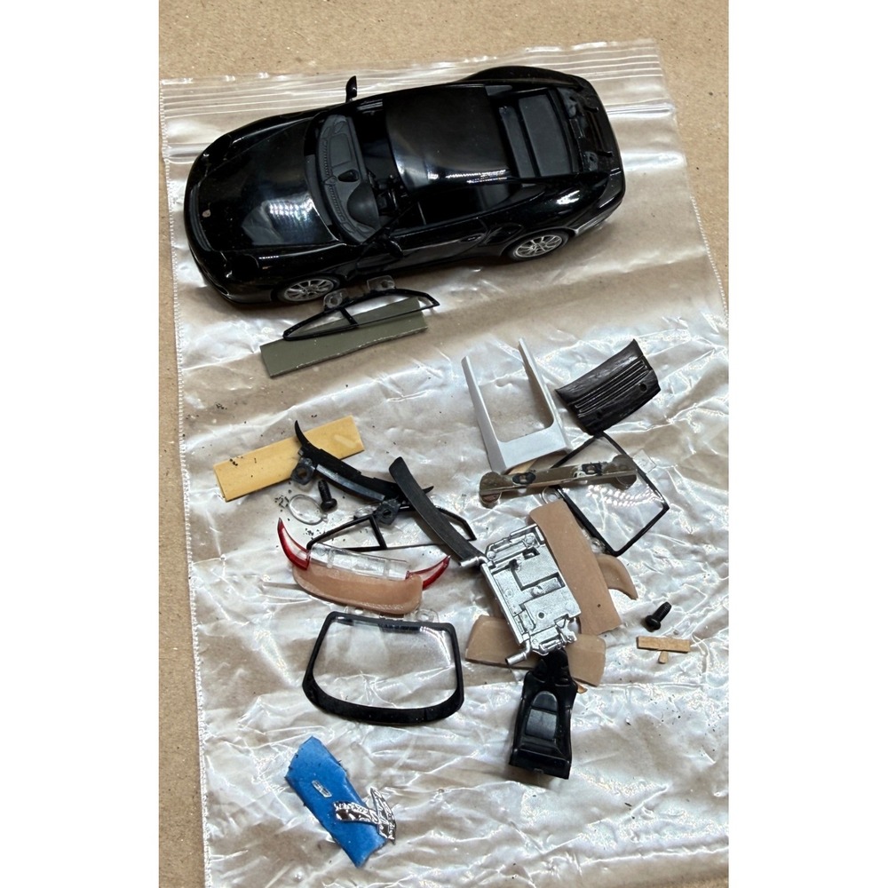 Minichamps Porsche 911 GT2 Typ 997 1:43 Diecast Car Black Parts Project Salvage